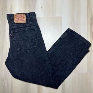Vintage Levis 505 Jeans Mens 34x32 Black Made in USA Regular Straight Leg 1991